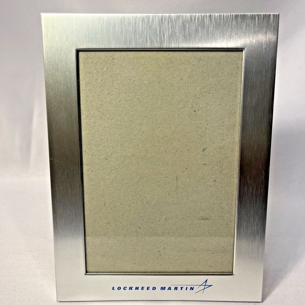 Lockheed Martin Brushed Silver-Tone Metal Picture Frame with Logo